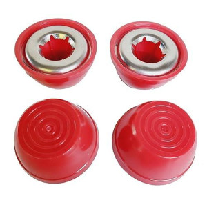 Quadrapoint Hub Cap Compatible With Popular Red Wagon Brand For Steel & Wood Wagons Only 1/2" Red (Not For Plastic, Folding Or Little Wagon Model W5, Please Read Entire Product Description)