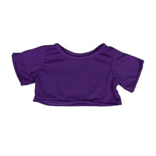 Purple T-Shirt Teddy Bear Clothes Fits Most 14"-18" Build-A-Bear And Make Your Own Stuffed Animals