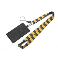 Harry Potter Hufflepuff School Crest Lanyard With Multiple Card Holder Slots, Yellow