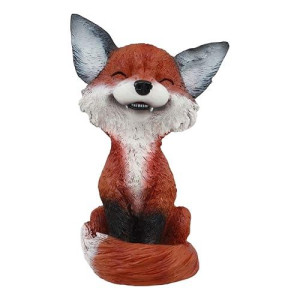 Gifts & Decor Ebros Sinister Pets Collector Teehee Grinning Sly Fox Figurine 4.25" H Red Fox Figurine