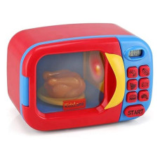 Kidzlane Toy Microwave | Kids Microwave Toy Oven | Play Microwave For Kids And Toddlers | Microwave Kitchen Playset | Pretend Play Cooking Toys Accessories For Girls And Boys