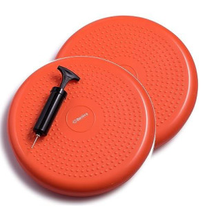 2 Pack - Inflated Stability Balance Disc, Including Free Pump - Bulk Packaging