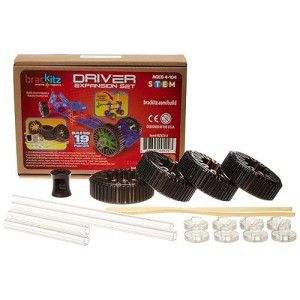 Brackitz Driver Parts Expansion Set: Kids Vehicle Building Toys | Stem Educational Construction Set | Ages 4 And Up | 19 Pc Set