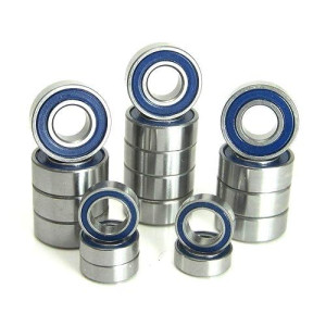 Trb Rc Tamiya Hotshot Precision Bearing Kit (18) Blue Rubber Sealed