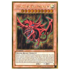 Yu-Gi-Oh! - Slifer The Sky Dragon (Pgld-En032) - Premium Gold - 1St Edition - Gold Secret Rare