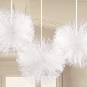 Tulle Fluffy Decorations - White