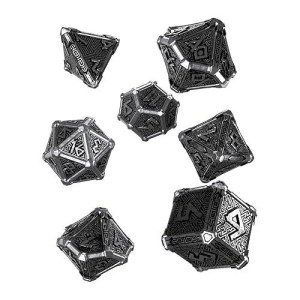 Q-Workshop Metal Mythical 7 Polyhedral Ornamented Dice Set