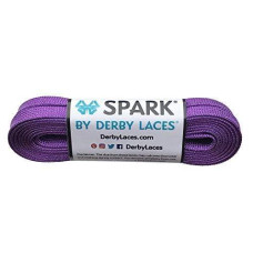 Derby Laces Purple Spark Shoelace For Shoes, Skates, Boots, Roller Derby, Hockey And Ice Skates (60 Inch / 152 Cm)