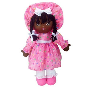 Anico Well Made Play Doll For Children Sweetie Mine, African American, 18" Tall, Pink