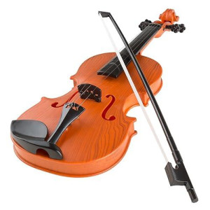 Hey! Play! Brown Toy Violin with 4 Adjustable Strings