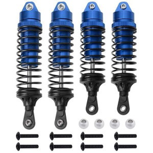 Hobbypark Rc Shocks For 1/10 Traxxas Slash 4X4 Hoss Rustler Stampede Bandit Vxl Nitro Shock Absorber Damper Set Upgrades Parts Replace Of 5862 (Blue)