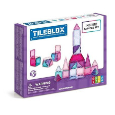 Tileblox Inspire (42 Piece) Set Magnetic Building Blocks, Educational Magnetic Tiles Kit , Magnetic Construction Stem Toy Set