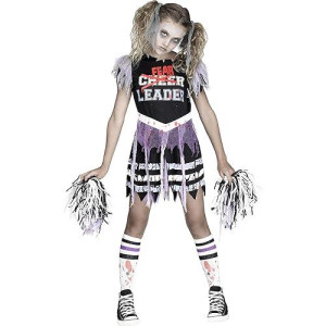 Fun World Zombie Fearleader Costume, X-Large 14-16, Multicolor