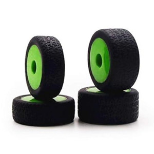 Carisma 15638 Gt24B Tires Mounted (4) Green Wheels Replacement Parts