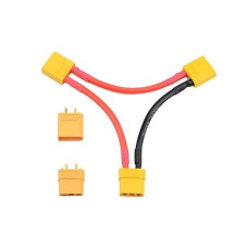 Wmycongcong 1 Pair Xt90 Male Female Battery Connector And 1 Pcs Xt90 Battery Series Connector 10 Gauge Wire For Rc Battery Helicopter Quadcopter