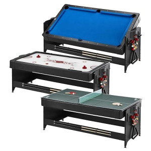 Fat Cat 7' Pockey Multi-Game Table - Air Hockey, Billi