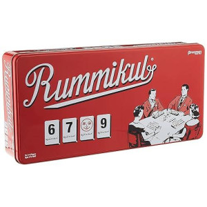 Rummikub In Retro Tin - The Original Rummy Tile Game By Pressman Red, 5"