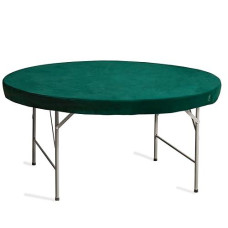 Yellow Mountain Imports Professional Grade Green Round Table Cover For Card Games, Mahjong, Board Games, Dice Games, And More - 61.2"