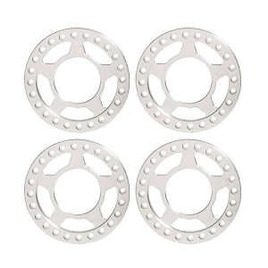 Rclions Aluminum Rc Beadlock Wheel Rim Replacement Ring For 1:10 Crawler Rc Car 1.9" Wheels/Rims-Pack Of 4Pcs (Silver)