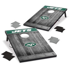 Wild Sports 2'X3' Mdf Wood Nfl New York Jets Cornhole Set - Grey Wood Design