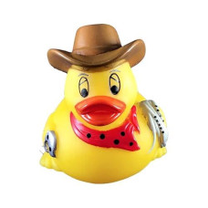 Ducky City 3" Cowboy Rubber Duck [Sealed Hole, No Mildew] - Baby Safe Bathtub Bathing Toy