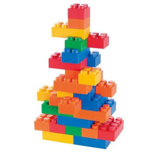 Uniplay Plump Soft Building Blocks - 60-Piece Jumbo Stacking Multicolor Set For Early Cognitive Development And Creative Play - Ages 3 Months+