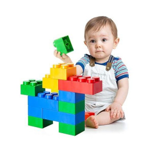 Uniplay Plump Soft Building Blocks - 36-Piece Jumbo Stacking Multicolor Set For Early Cognitive Development And Creative Play - Ages 3 Months+