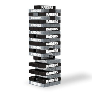 Wild Sports Nfl Las Vegas Raiders Table Top Stackers 3" X 1" X .5", Team Color