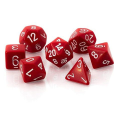 Chessex Chx25404 Dice-Opaque Red/White Set