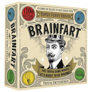 Hygge Games Brainfart Topsy Turvy Trivia Game, Sand