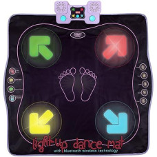 Kidzlane Electronic Dance Mat For Kids 8-12, Wireless Kids' Dance Mat With Bluetooth/Aux, Built-In Music, 5 Challenge Levels, 4 Modes, Interactive Toys For Kids Ages 6 And Up