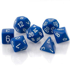 Chessex Chx25406 Dice-Opaque Blue/White Set