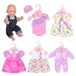 Ebuddy Doll Clothes Set for 14-18 Inch Dolls - 6 Outfits