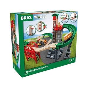 BRIO World Lift & Load Warehouse Set - 32 Piece Train Toy