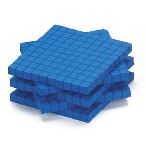 Eai Education Quietshape Foam Base Ten Flats: Blue - Set Of 10