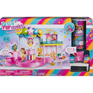 Party Popteenies - Poptastic Party Playset With Confetti, Exclusive Collectible Mini Doll And Accessories, For Ages 4 And Up, Standard