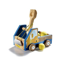 Stanley Jr. Red Toolbox Diy Truck Catapult Building Kit For Kids Jk005-Sy: Children’S Yellow Wood Construction Toy Beginning Woodworking Set With Paints Ages 5-12