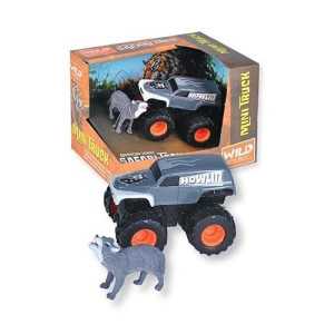 Wild Republic Wolf And Truck, Adventure Gifts For Kids, Imaginative Play Toy, 4"