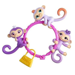 Wowwee Fingerlings Minis-Series 1-5 Piece Banana Blister 3 Figures Plus Bonus Bracelet And Charm