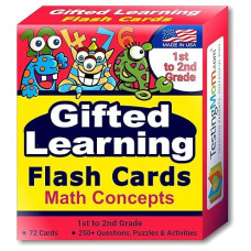 Testingmom.Com Gifted Learning Flash Cards - Math Concepts For 1St Grade - 2Nd Grade - Addition, Subtraction, Fractions, And More For Grade 1 - Grade 2 Cogat Test, Iowa Test, Nyc Gifted And Talented