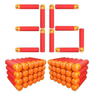 Ekind 9.5Cm Foam Darts Compatible For Nerf Elite Mega Series 36-Dart Refill Pack (Red)