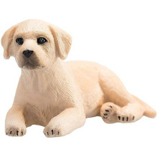 Mojo Yellow Labrador Puppy Realistic Domesticated Animal Hand Painted Toy Figurine