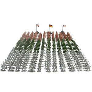 Rainbow Toyfrog Army Men Action Figure Set - 300 Pcs Toy Soldiers Military Playset - Classic Army Men Action Figures For Kids - Durable Army Toys For Imaginative Play Ww2 Action Figures