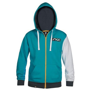 Jinx Overwatch Ultimate Symmetra Men'S Gamer Zip-Up Hoodie, Teal, Medium