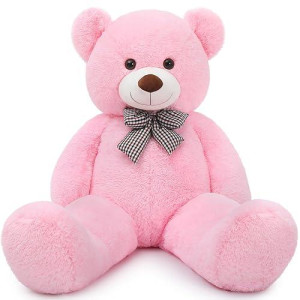 Maogolan Huge Pink Stuffed Animals 47 Inch Life Size Cute Teddy Bears Big Giant Teddy 4 Feet For Baby Girls Shower Decorations