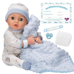 Adora Adoption Babies 16” Doll Set with 9 Accessories - Baby Handsome