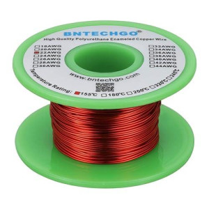 BNTECHGO 22 AWG Red Enameled Copper Magnet Wire 4 oz