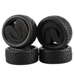 Shaluoman Soft Rubber Tires Tyre For Rc 1:10 On Road Car Pack Of 4