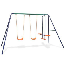 vidaXL Multi-Seater Swing Set - Steel Frame, 3-10 Years,