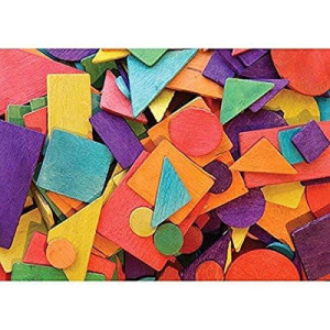 Creativity Street Wood Geometric Shapes, 1/2" To 2", 200 Per Pack, 6 Packs